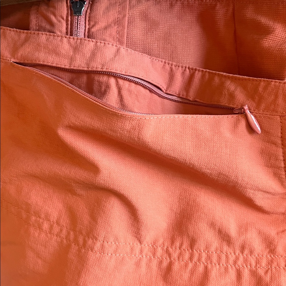 Royal Robbins Orange Brown 100% Nylon Faux Wrap Shorts Skort Hiking Camping 10 - Picture 8 of 8